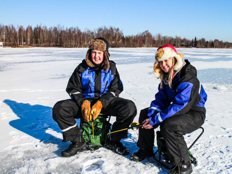Ice fishing trip in Rovaniemi